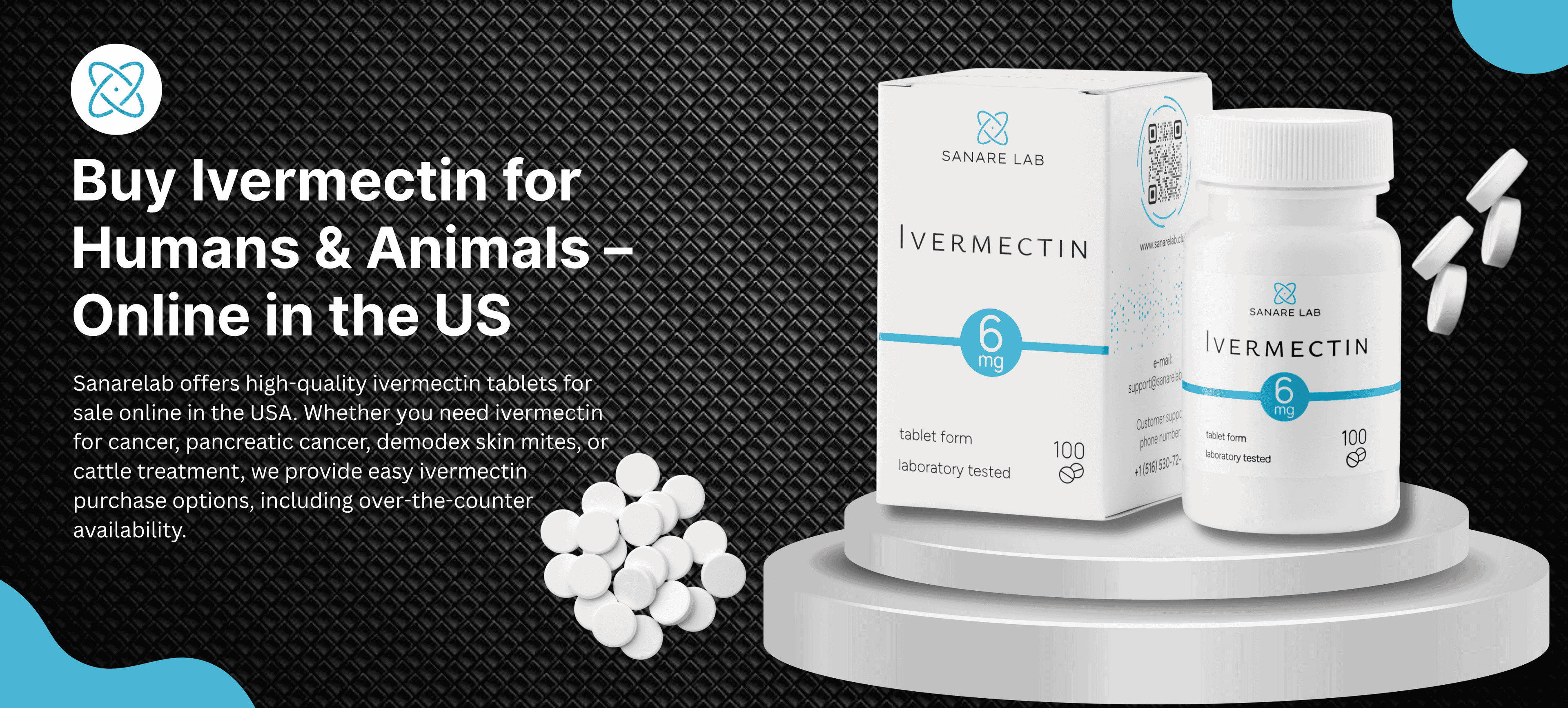 Sanarelab.club Ivermectin Tablets Desktop Banner