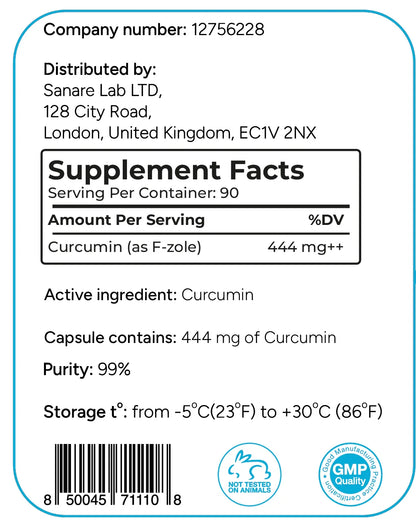 SanareLab | 444 | mg  90 | ct  99% 3rd Party Tested