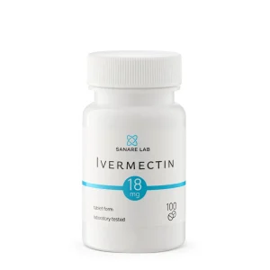 Home Ivermectin 18 mg tablets 100 count bottle front - Sanare Lab